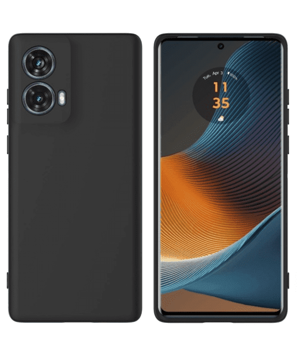 Husa pentru Motorola Moto G85, Silicon Premium Catifelat, Protectie Camere, Negru